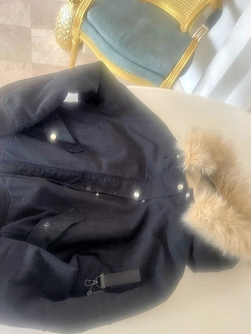 Tally Weijl Fall/Winter 2020 Faux Fur Trim Hooded Puffer Jacket Size XL